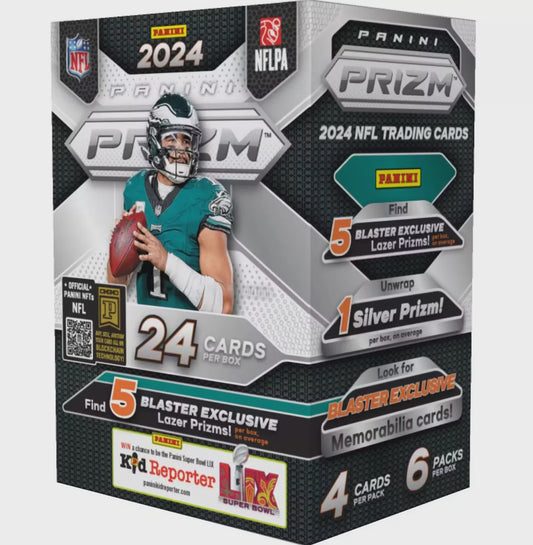 Product image of 2024 Panini Prizm Football 6-Pack Blaster Box | Exclusive Parallels & Rookie Cards