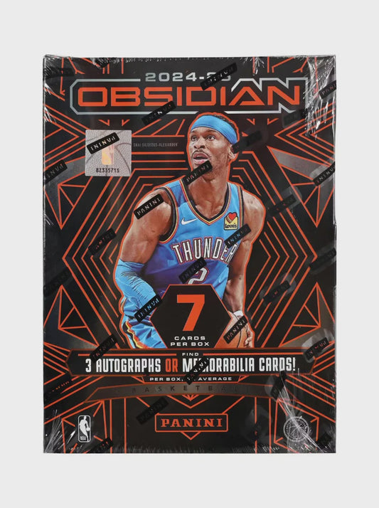 2024-25 Panini Obsidian Basketball Hobby Box – 3 Hits NBA Trading Cards Sealed Box