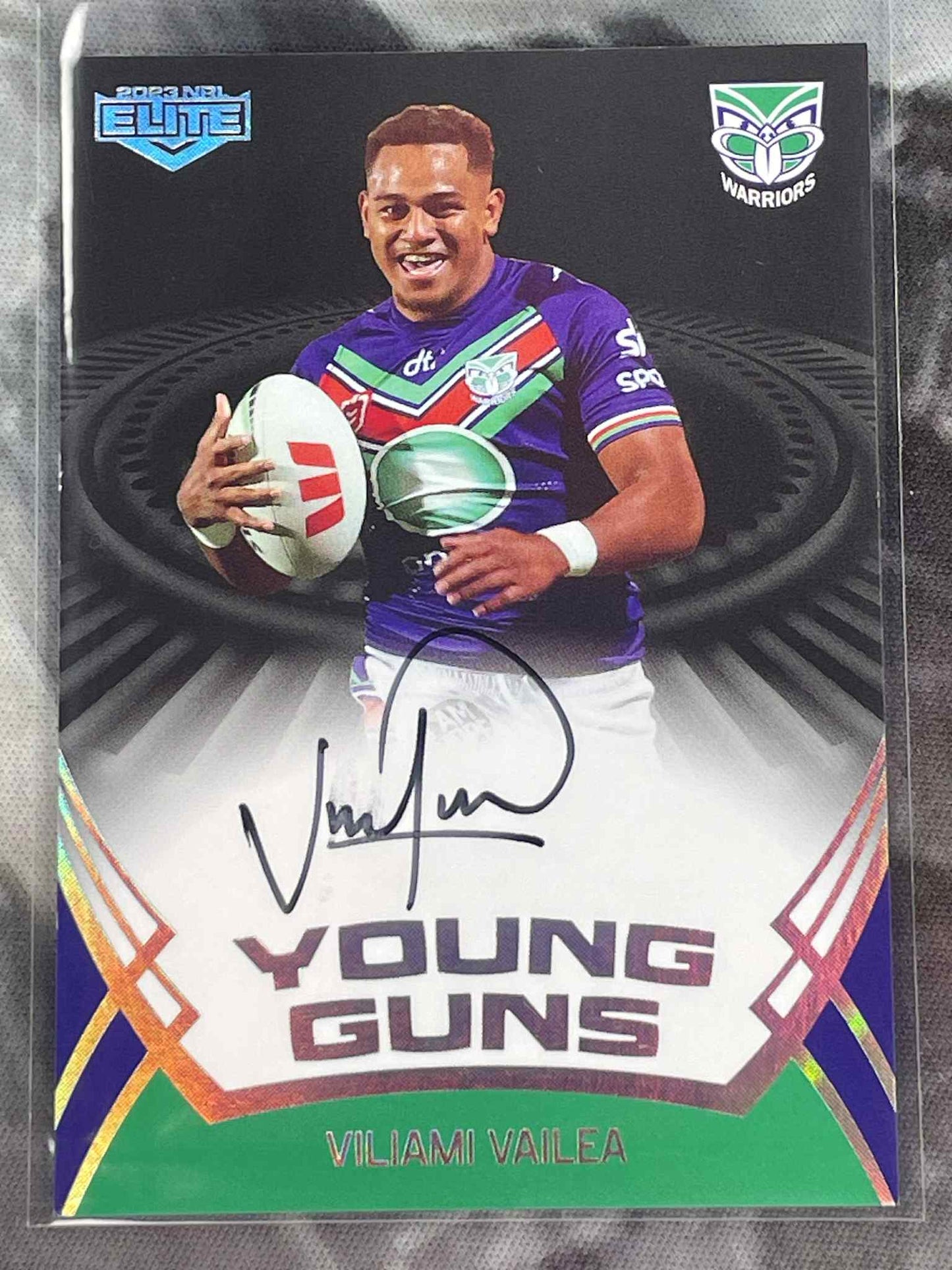 2023 NRL Elite Young Guns Signature Viliami Vailea #076/117 trading card
