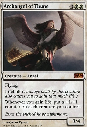 Archangel of Thune (MP) – 2014 Core Set (M14) Magic: The Gathering Card