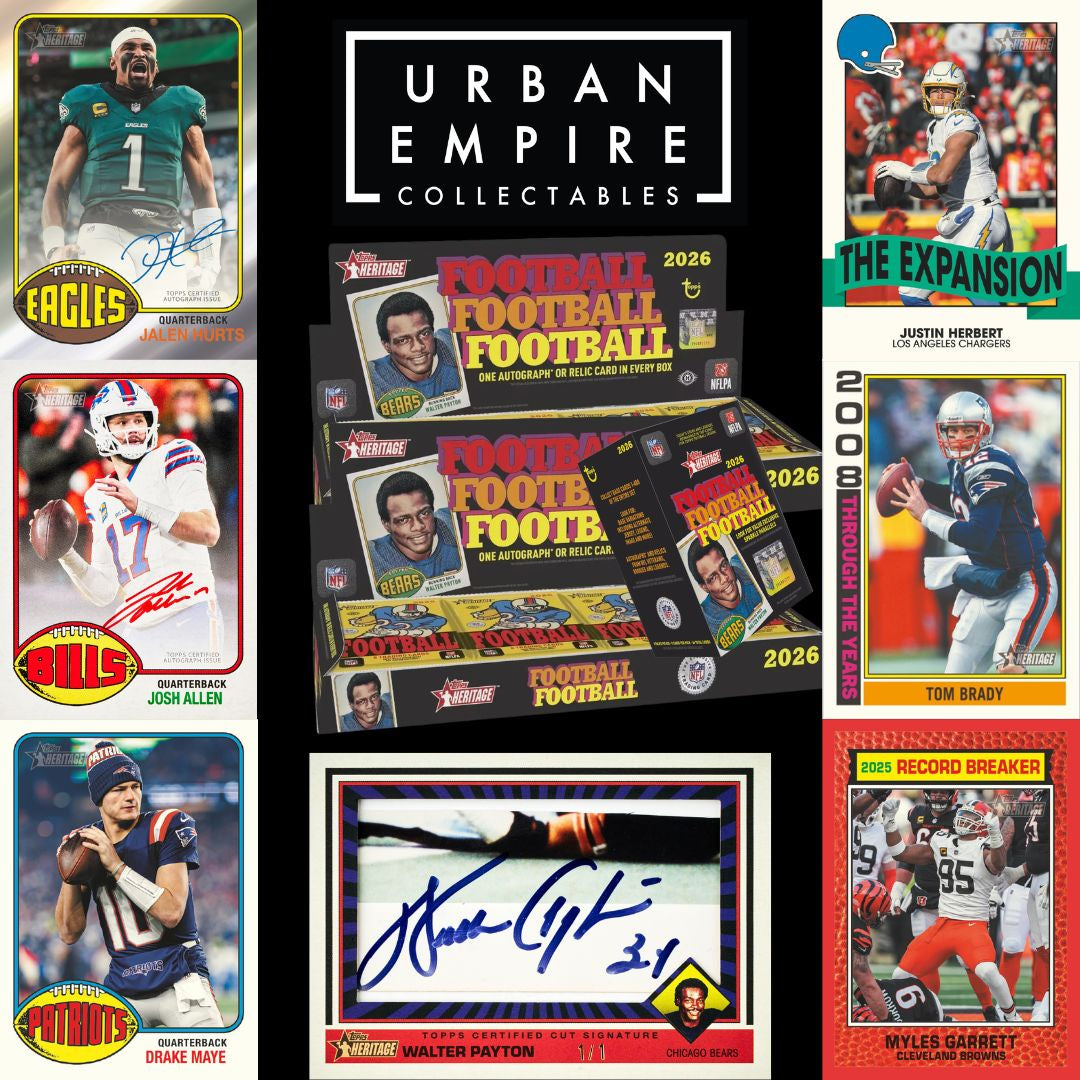 Front of Break 804 - 2026 Topps Heritage Football Hobby x 2 PYT (WIN a Topps Heritage value box)