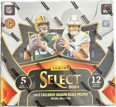 2024 NFL Select Hobby International Box featuring Dragon Scale Parallels and NFL rookie cards