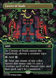 Product image of Cavern of Souls | Borderless Neon Ink Green Foil (0410f) | MTG The Lost Caverns of Ixalan Variants | Near Mint (NM)