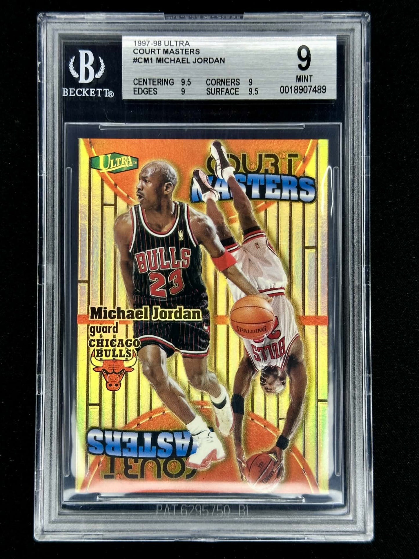 1997 Upper Deck Ultra Michael Jordan Court Masters #CM1 BGS 9 Mint graded basketball card