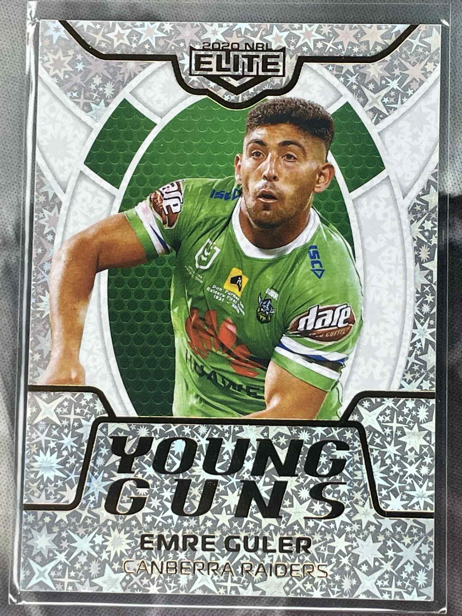 2020 NRL Elite Emre Guler Young Guns #/19 trading card