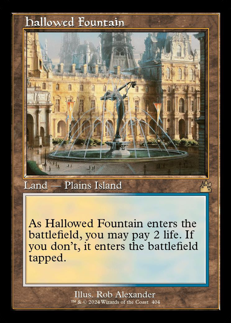 Hallowed Fountain Retro Frame Foil 0404 Ravnica Remastered RVR MTG trading card