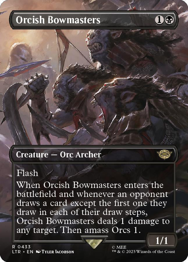 Orcish Bowmasters Borderless Foil – The Lord of the Rings MTG Variant