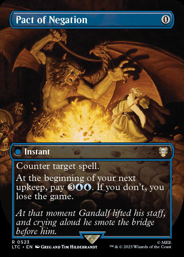 Pact of Negation 0523 – Borderless Variant – LOTR Commander MTG Card