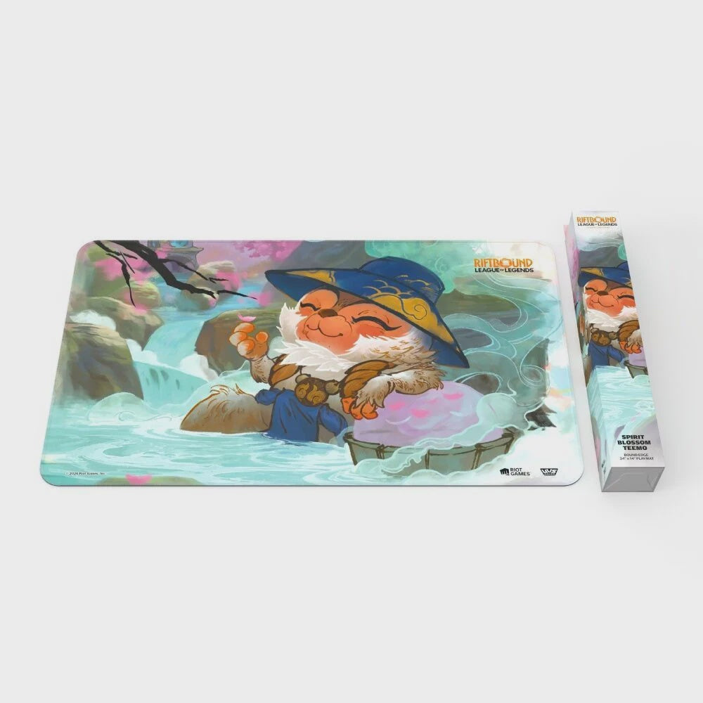 Riftbound League of Legends TCG Spirit Blossom Teemo Spiritforged playmat.