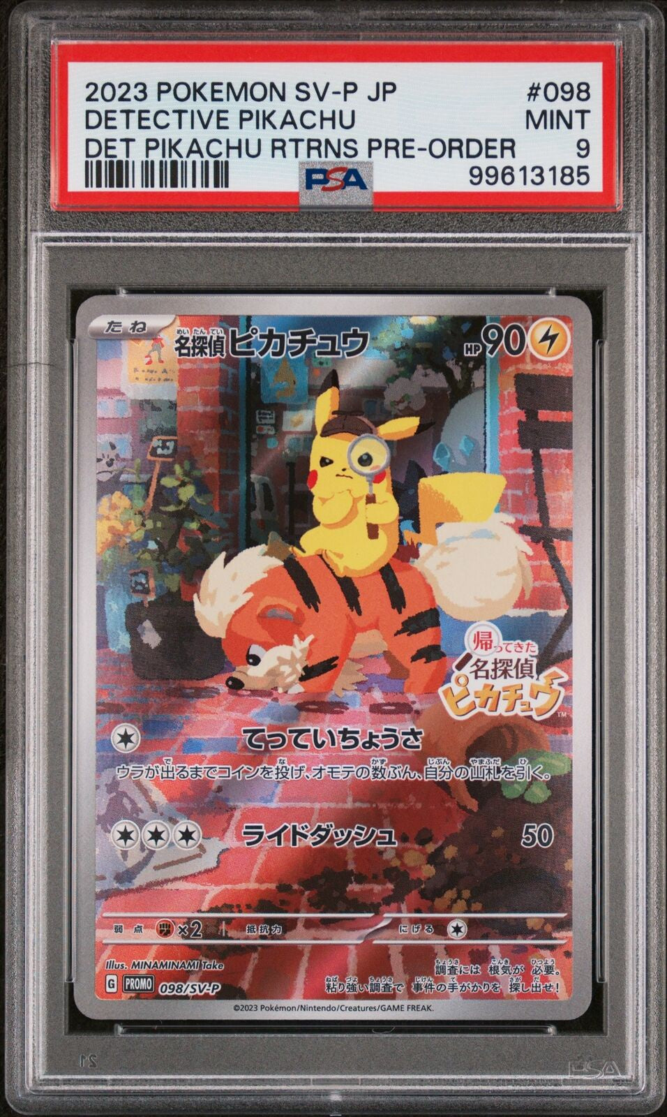 PSA 10 Pokemon Card Detective Pikachu 098/SV-P Nintendo Switch Promo Japanese