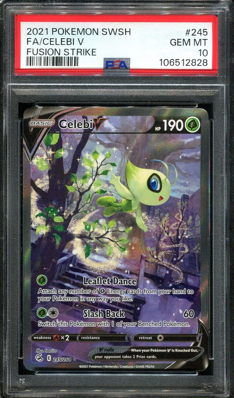 PSA 10 Celebi V 245/264 Fusion Strike Alt Art Pokemon Card