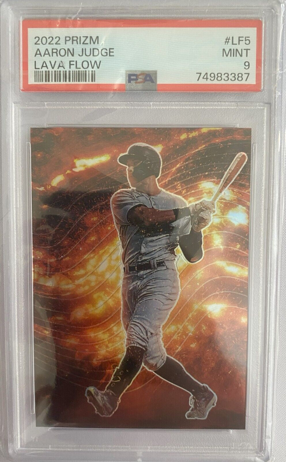 Product image of 2022 Panini Prizm Lava Flow Aaron Judge #LF-5 PSA 9 MINT