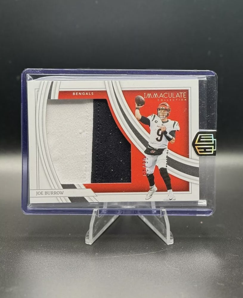 Product image of Joe Burrow | 2022 Panini Immaculate Patches | /25 | 2-Color Jumbo Patch | Bengals