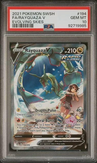 Rayquaza V – Evolving Skies 194/203 Full Art (PSA 10) | Pokémon TCG