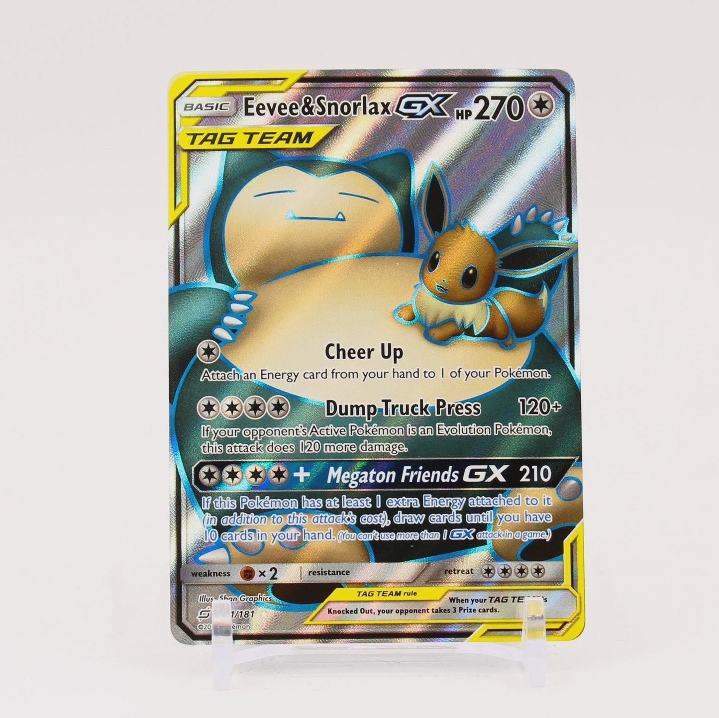 Eevee & Snorlax GX – Team Up 171/181 Full Art | Pokémon TCG Near Mint/Mint