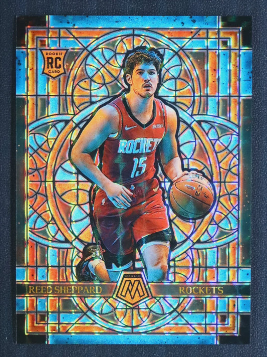 2024‑25 Panini Mosaic Reed Sheppard Rookie Card – Stained Glass SSP Case Hit