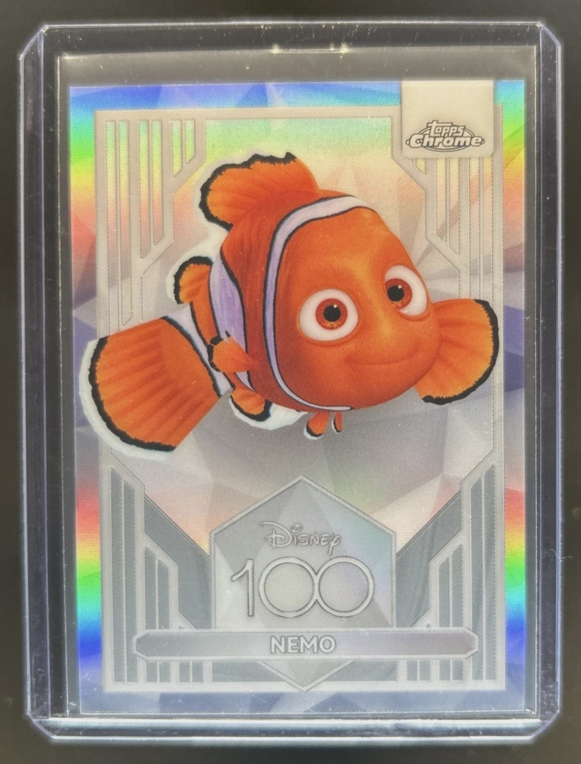 2023 Topps Chrome Disney 100 Nemo Finding Nemo #13 Refractor trading card.