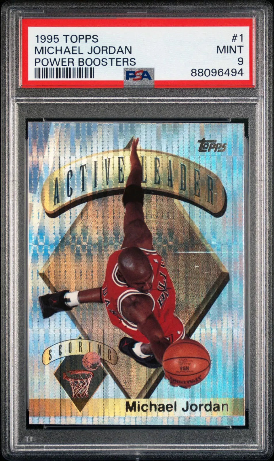 Michael Jordan | 1995-96 Topps Power Boosters #1 | PSA 9 | Active Leader Scoring | Bulls