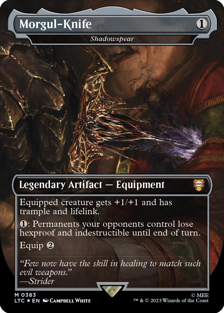 The Lord of the Rings: Tales of Middle-earth Commander Decks Variants Foil: Shadowspear (0383 - Surge Foil - Morgul-Knife)