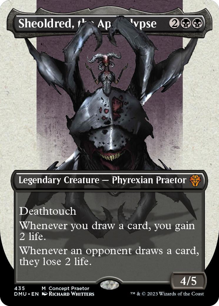Sheoldred the Apocalypse 435 Borderless Concept Praetor Foil – MTG Card
