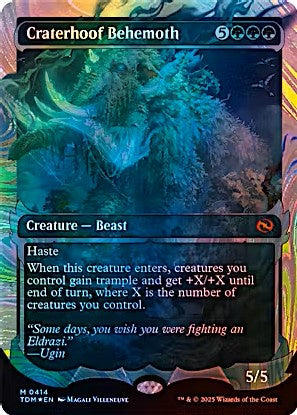 Craterhoof Behemoth 0414 Ghostfire Showcase Halo Foil Tarkir Dragonstorm Variants MTG Card