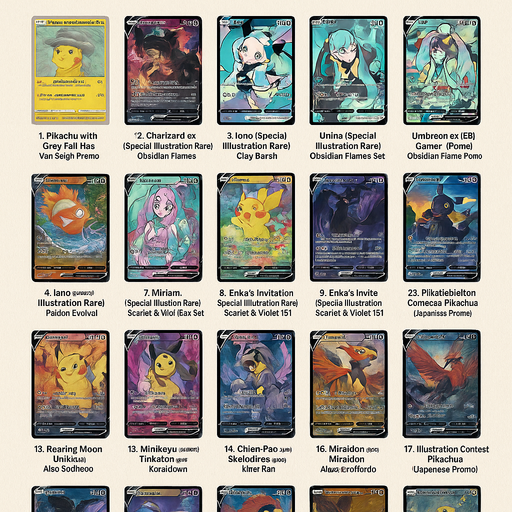 What We Think Are the Top 25 Most Iconic Pokémon Cards from the Last Two Years (2023–2025)