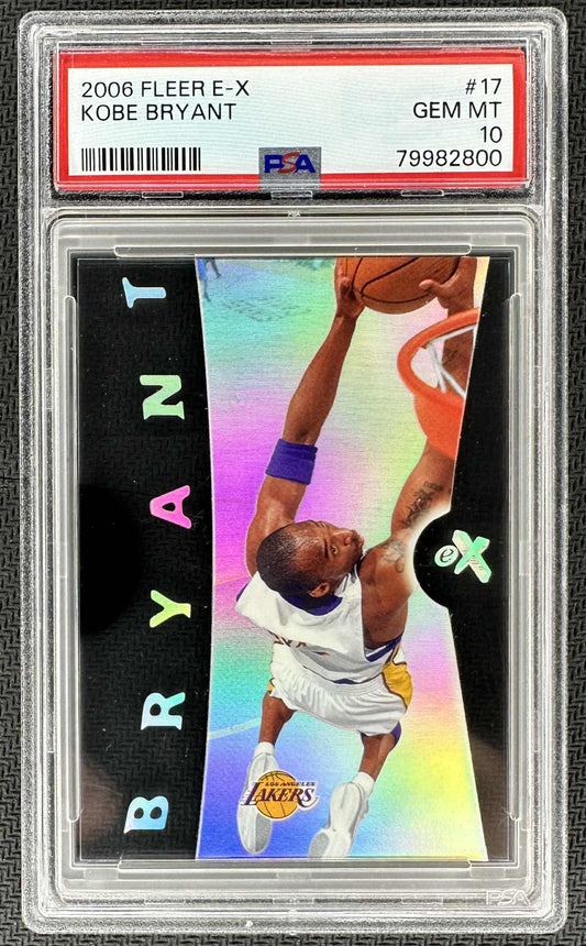 2006 Fleer E-X Kobe Bryant #17 graded PSA 10 Gem Mint – premium Lakers card