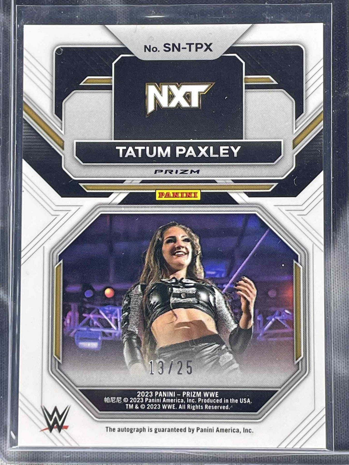 2023 Panini Prizm WWE Sensational Signatures Tatum Paxley Mojo /25
