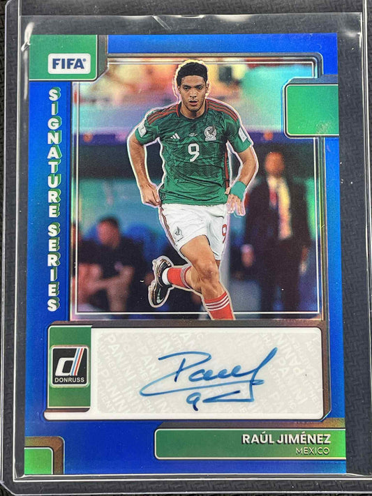 2022‑23 Panini Donruss Optic Raul Jimenez Signature Series Blue Prizm Autograph /49