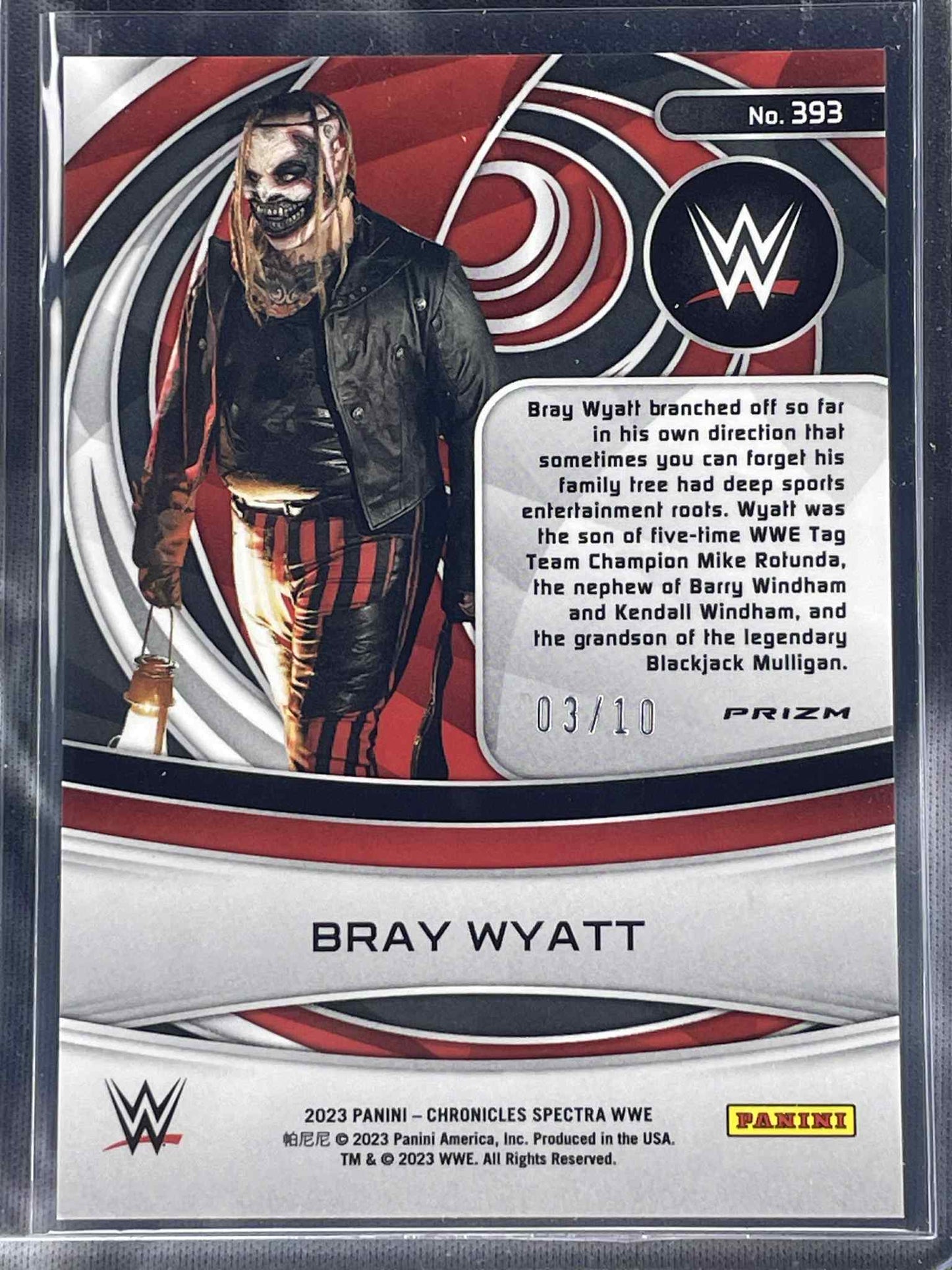 2023 Panini Spectra WWE Bray Wyatt Gold /10 #393