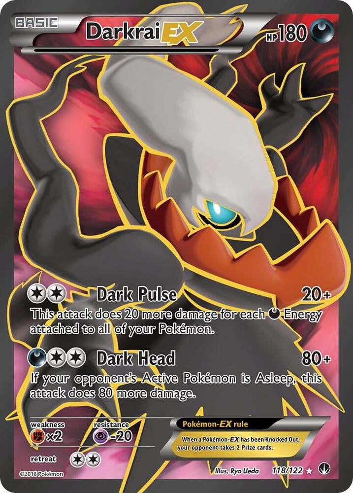 Pokémon Darkrai EX 118/122 BreakPoint Full Art Holo Card Near Mint Condition