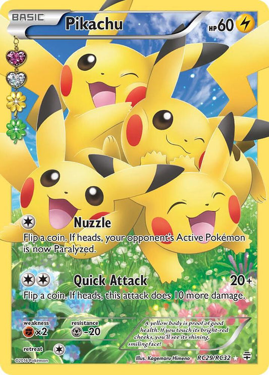 2016 Pokémon Generations Radiant Collection Pikachu RC29/RC32 Full Art Holo LP