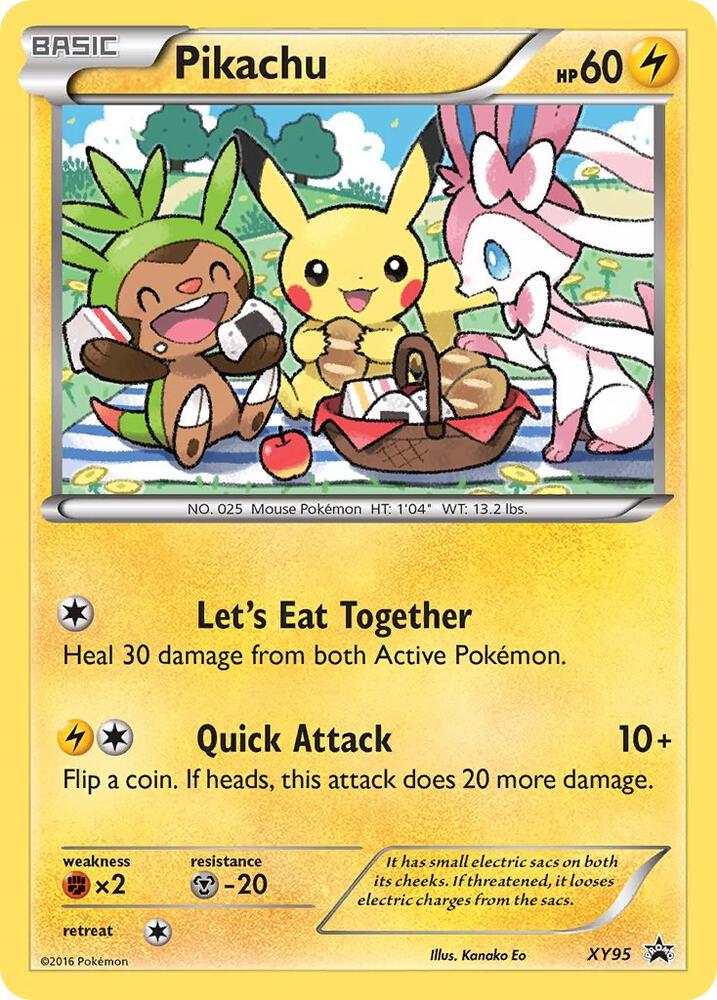 2016 Pokémon Pikachu XY95 Black Star Promo Cosmos Holo MP