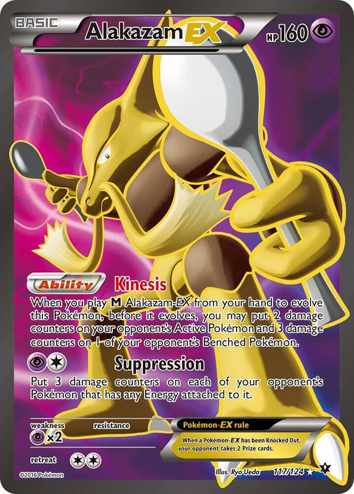 Pokemon Alakazam EX 117/124 XY Fates Collide Ultra Rare NM Card