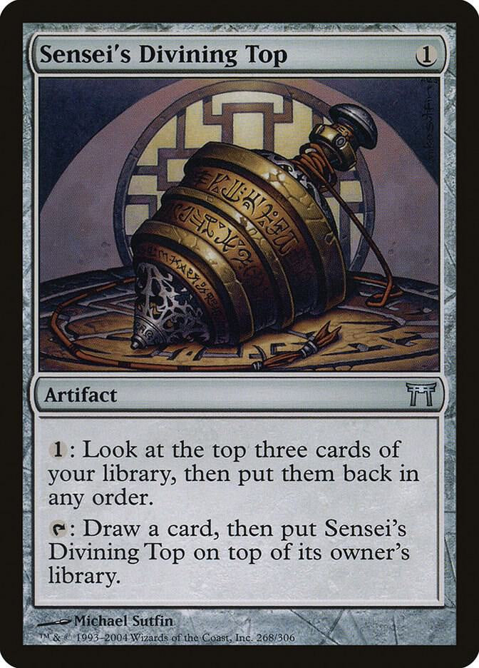Lightly Played Sensei's Divining Top from Champions of Kamigawa for Magic: The Gathering.