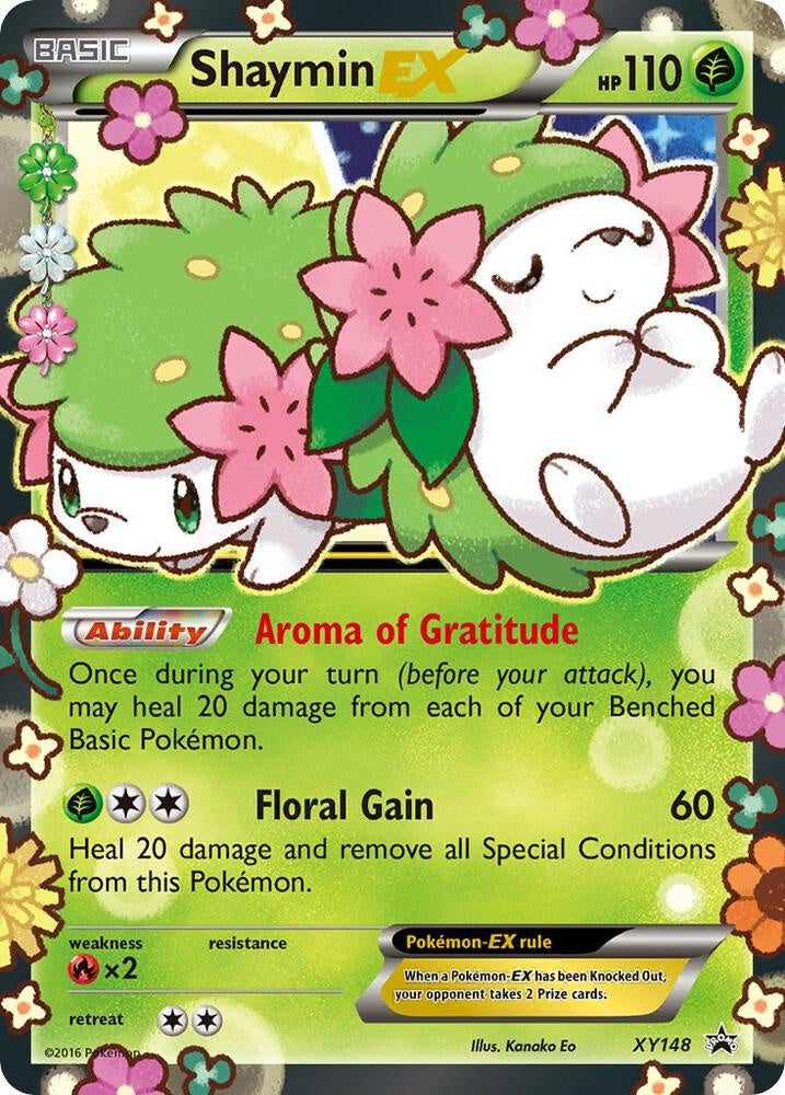 2016 Pokémon Shaymin EX XY148 Black Star Promo holo card factory sealed in original promotional packaging.