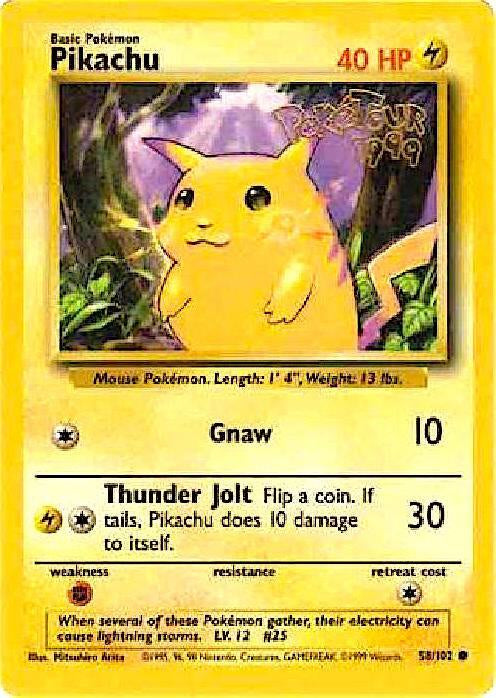Pikachu Poke Tour Promo 58/102 Lightly Played OC Pokemon card