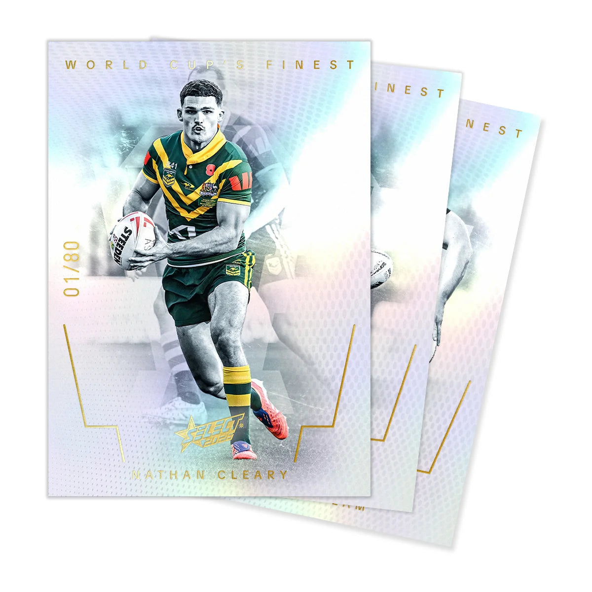 Front of 2026 Select Rugby League World Cup RLWC Hobby Box (36 Packs)