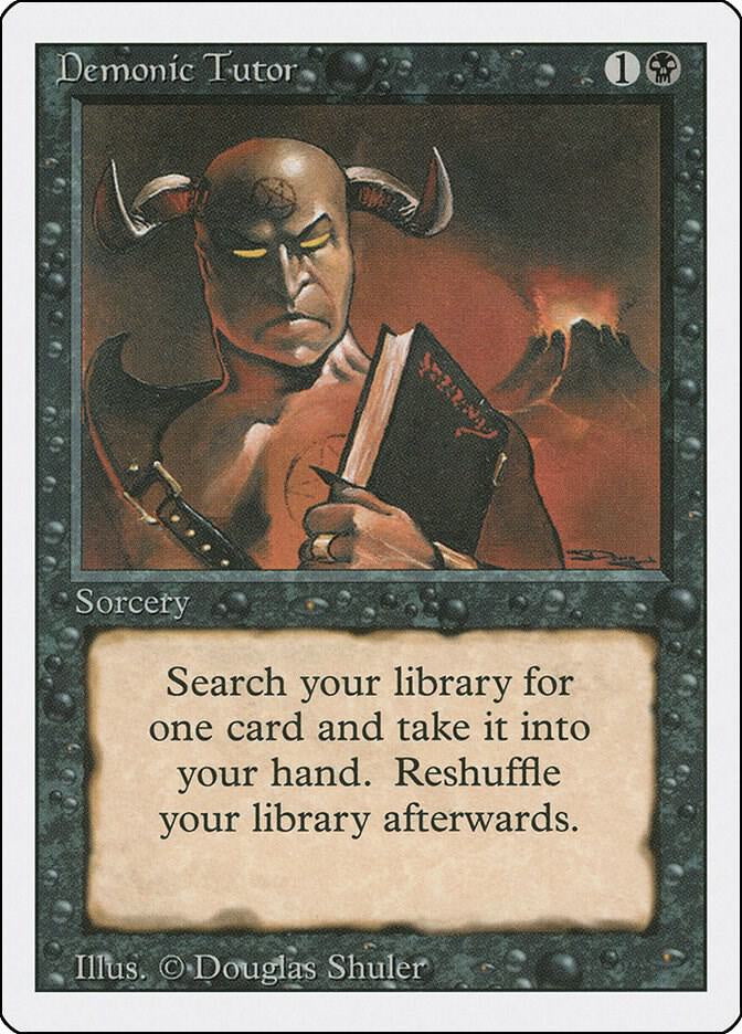 Demonic Tutor Revised Edition 3ED MTG trading card