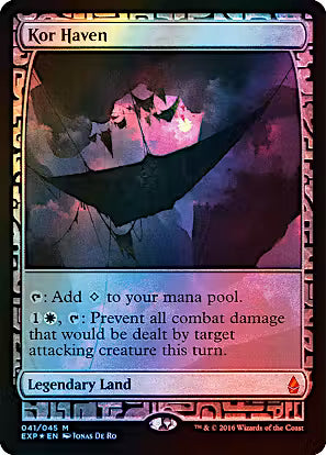 Near Mint Foil Kor Haven #41 from Zendikar Expeditions for Magic: The Gathering.