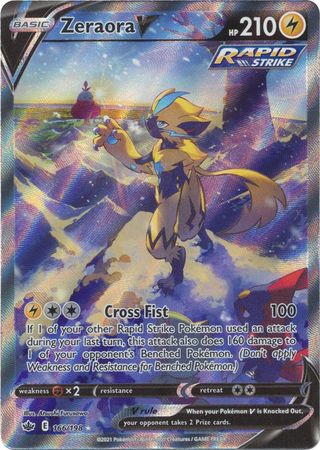 Zeraora V (Alternate Art) – Chilling Reign 166/198 (Ultra Rare, Near Mint) | Pokémon TCG
