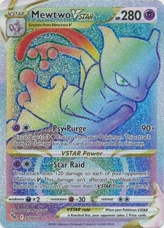 Mewtwo VSTAR 079/078 Hyper Rare Rainbow – Pokémon Card – NM