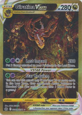 Giratina VSTAR (Secret) GG69/GG70 – Pokémon TCG Crown Zenith Galarian Gallery Holo – LP/NM