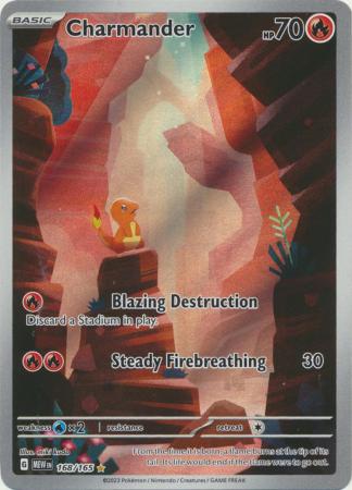 Charmander 168/165 Pokémon Illustration Rare Holo Card – Near Mint Condition
