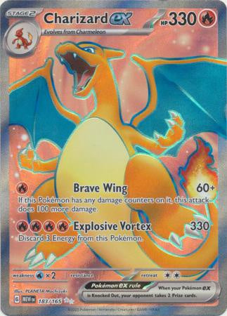 Product image of Charizard ex – 183/165 – Full Art Secret Rare (NM) | Pokémon TCG Scarlet & Violet