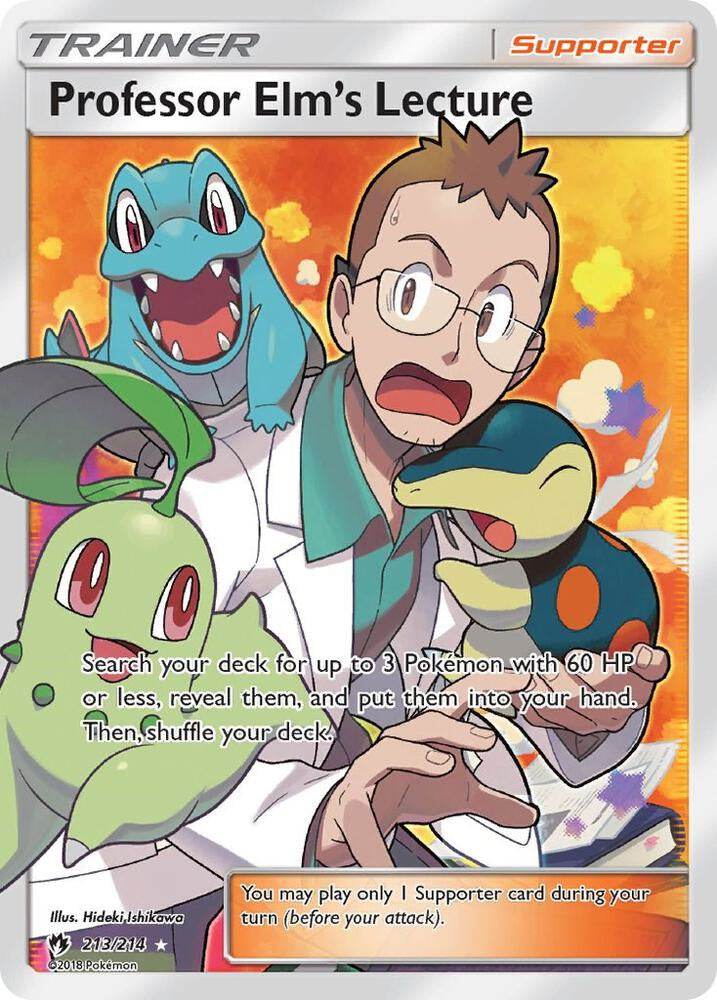 Pokémon Professor Elm’s Lecture 213/214 Lost Thunder Full Art LP