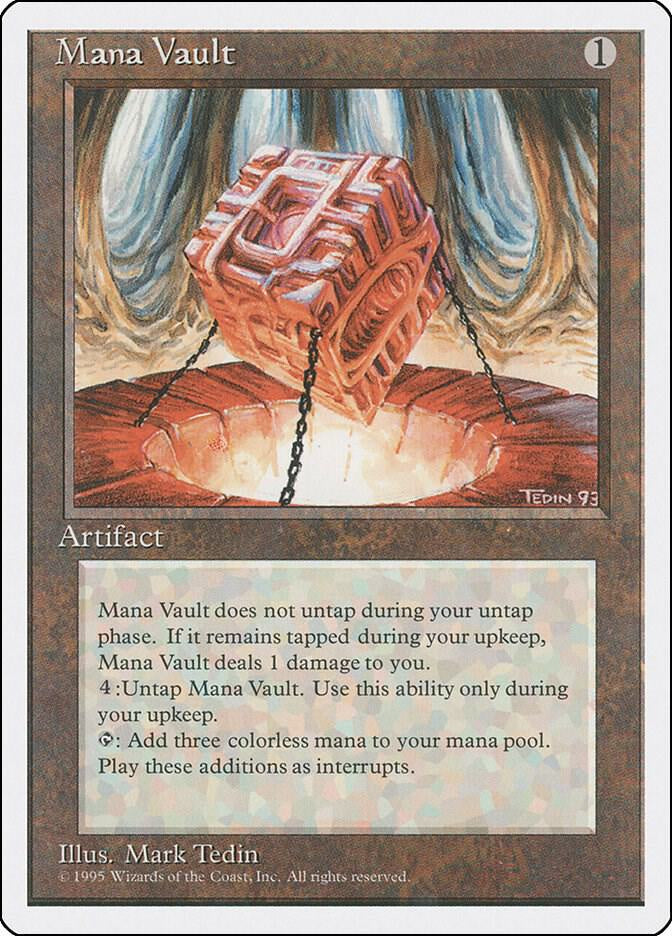Mana Vault Fourth Edition 4ED Lightly Played MTG trading card