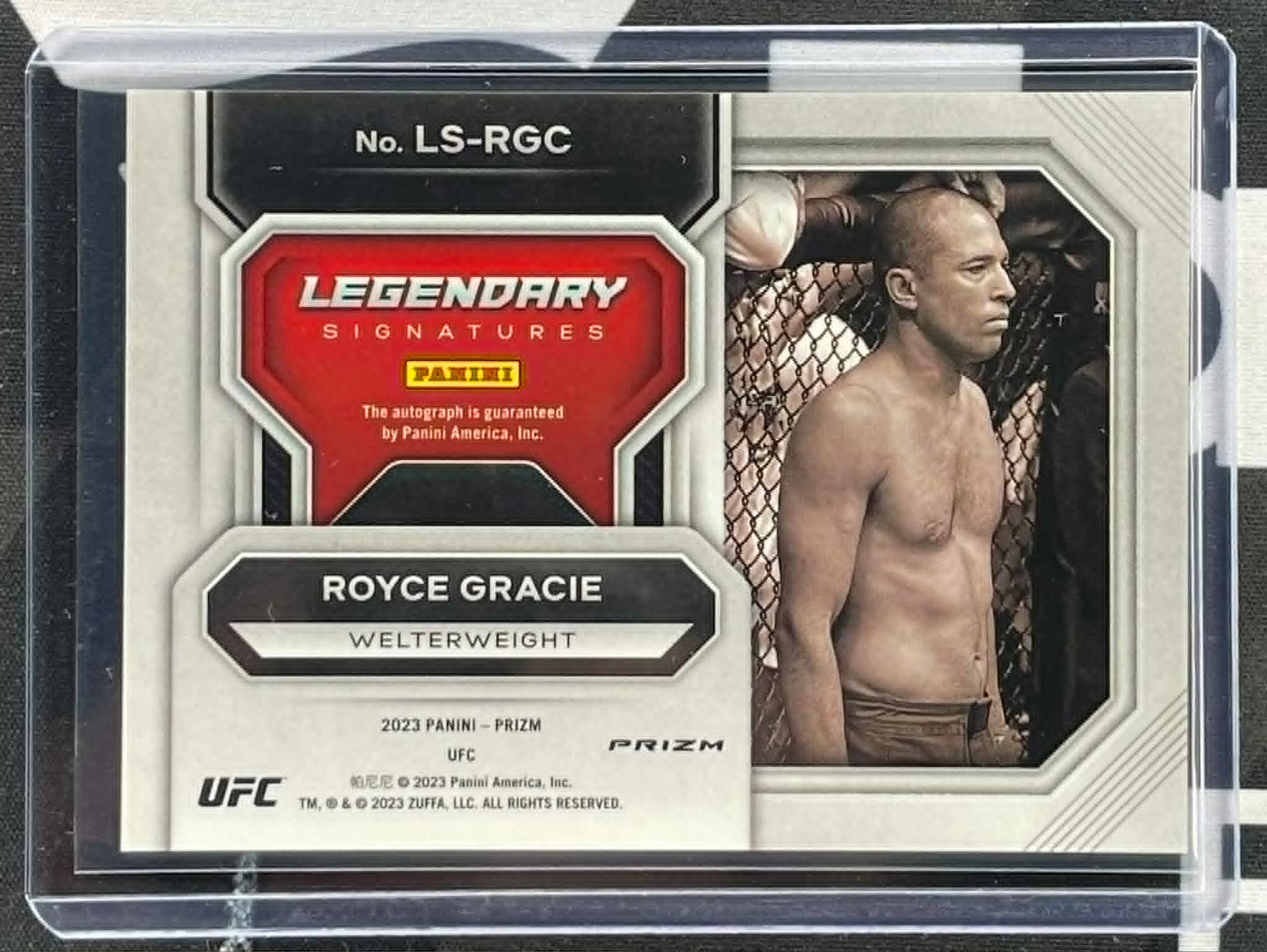 2023 Panini Prizm UFC Legendary Signatures Silver Royce Gracie Autograph #LS-RGC