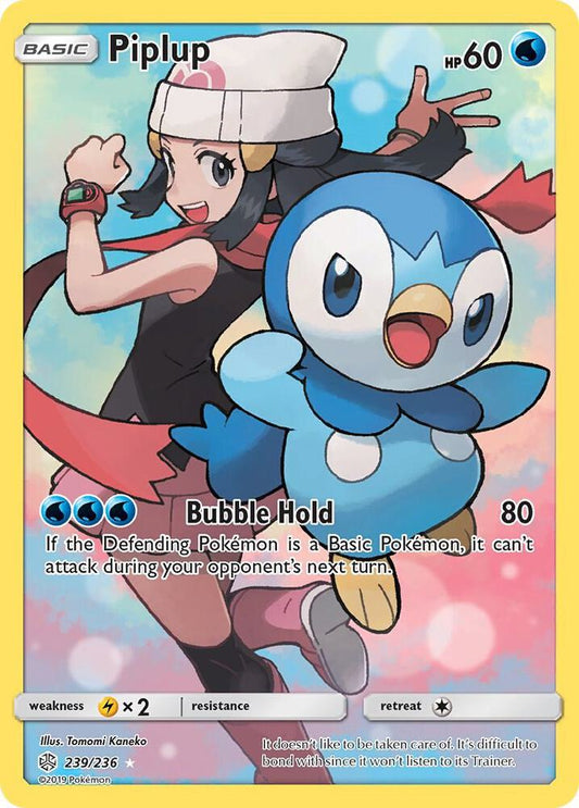 Piplup Cosmic Eclipse 239/236 Secret Rare Near Mint Pokemon card
