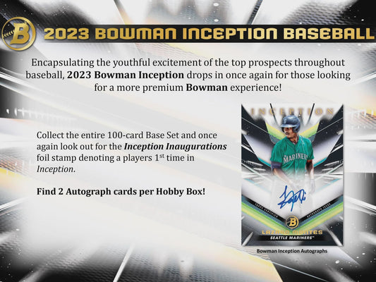 2023 BOWMAN INCEPTION BASEBALL HOBBY BOX